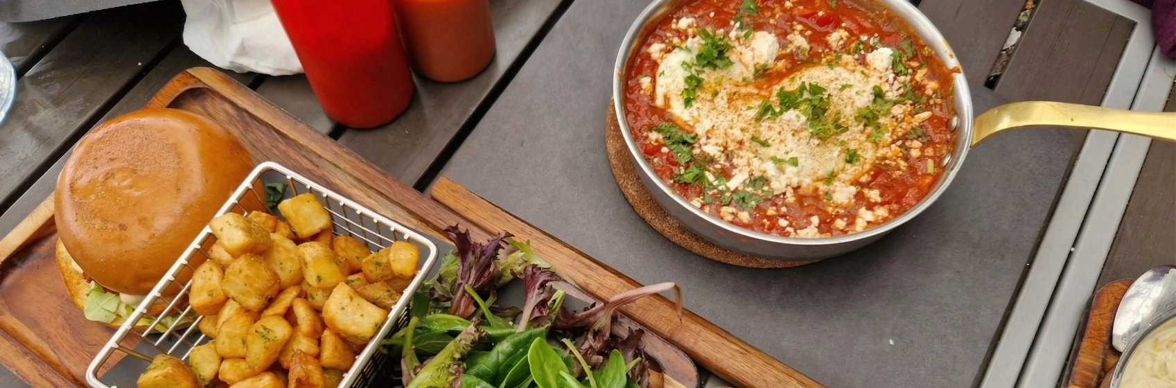 Brunch dishes at Eggstatic Toronto Bayview